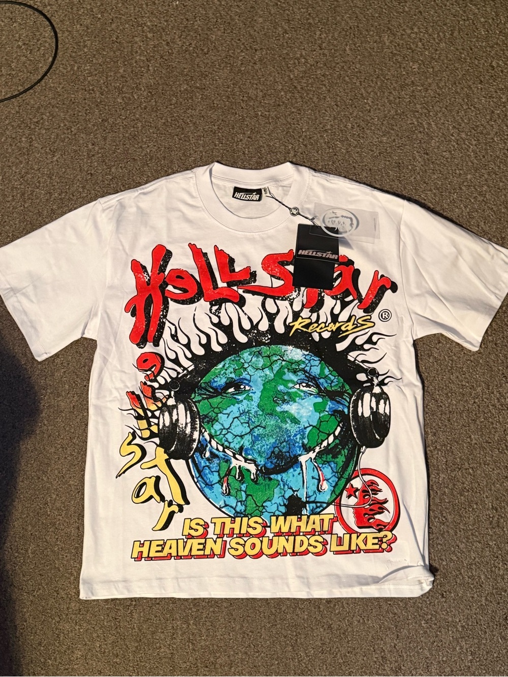 HS White Graphic Tee - 'Is This What Heaven Sounds Like?'